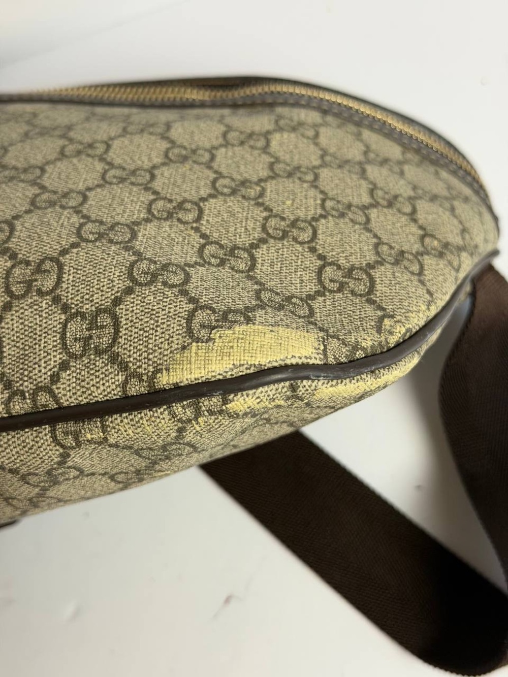 Gucci GG Supreme Beige Monogram Coated Canvas Belt Bum Bag - Picture 10 of 14